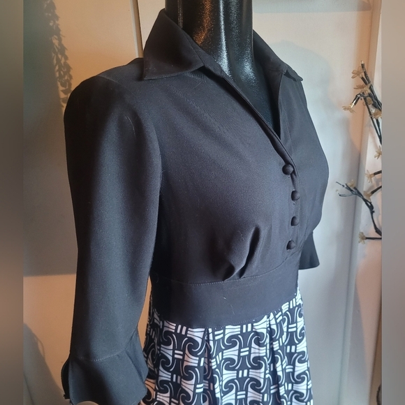 London Times black/white dress Sz.8 - Picture 3 of 7